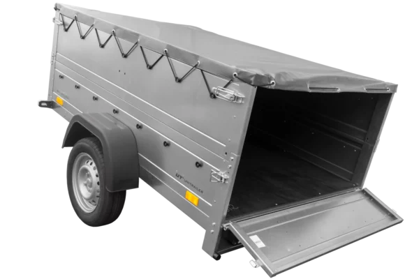 Anhänger kippbar Garden Trailer 201 KIPP mit zusätzlichen Bordwänden, Stützrad und Flachplane-Neu