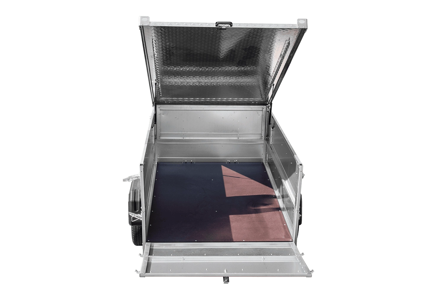 Leichtanhänger auf Federn 200×125 UNITRAILER GARDEN 201/R KIPP mit BIS-Seiten und Aluminiumabdeckung – Bild 7