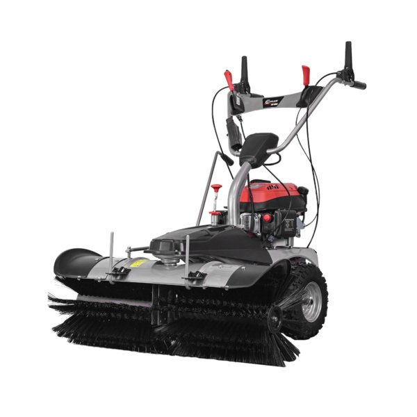 Lumag Kehrmaschine KM1000E – inkl. Sammelbehälter & Räumschild