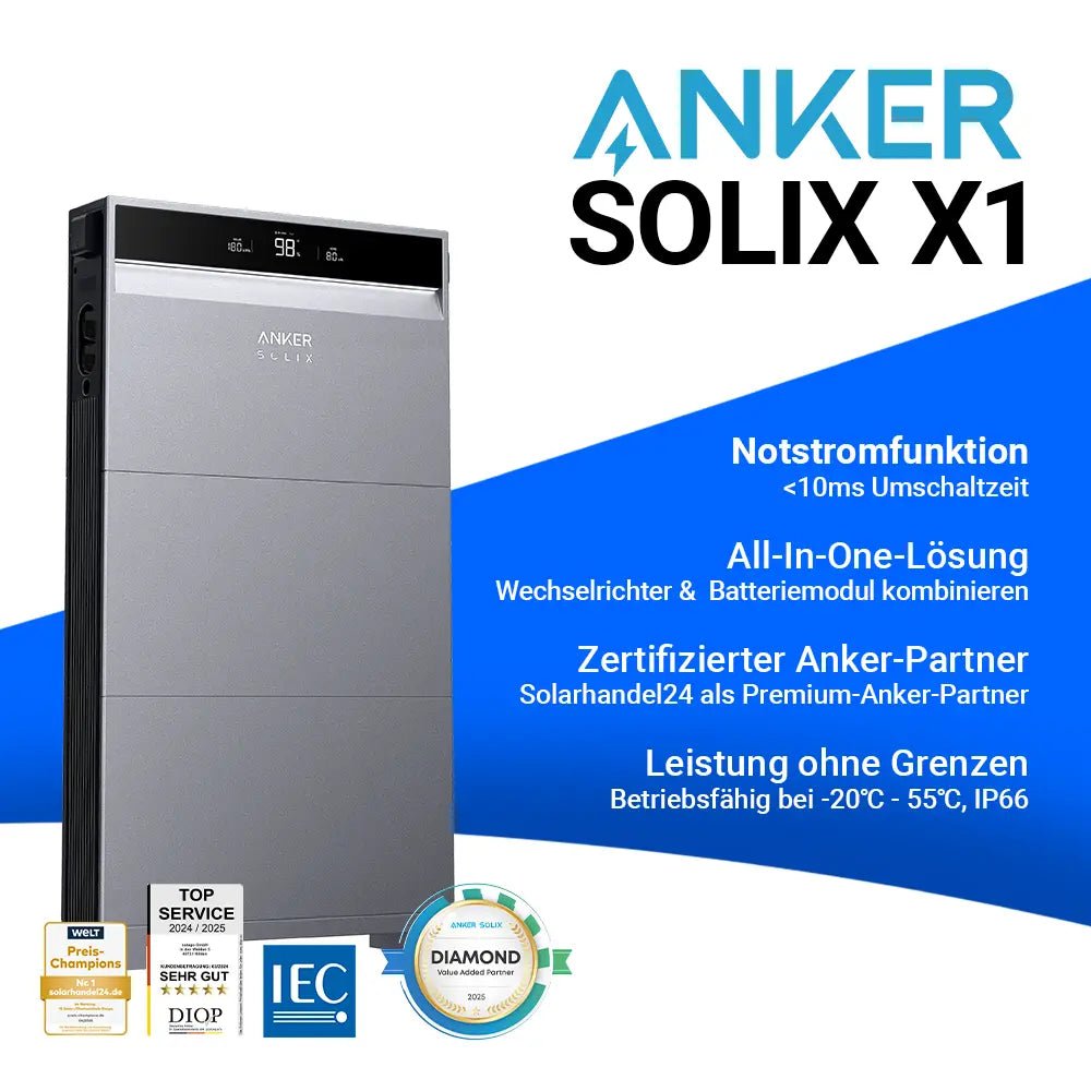 Anker SOLIX X1-H10K-T – 10 kW Wechselrichter mit Speicheroption