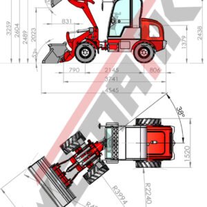 Wematik Radlader 811 Plus, Hoflader mit Vollausstattung